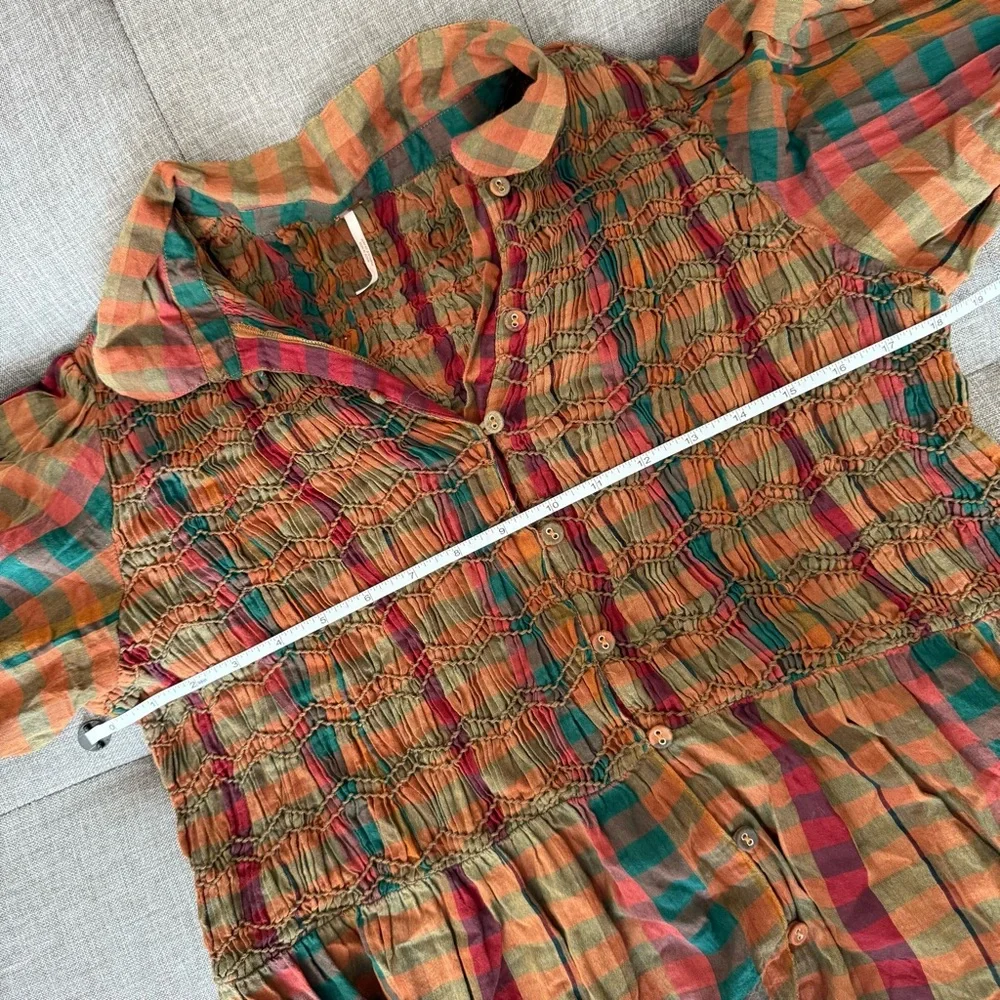 FREE PEOPLE Charlotte Plaid Tunic XS